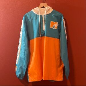 MTV Men’s 2019 Musical Television Hooded Colorblock Windbreaker‎ Y2K Jacket
